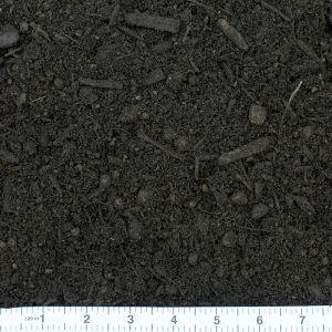 3-way soil mix with a ruler for scale